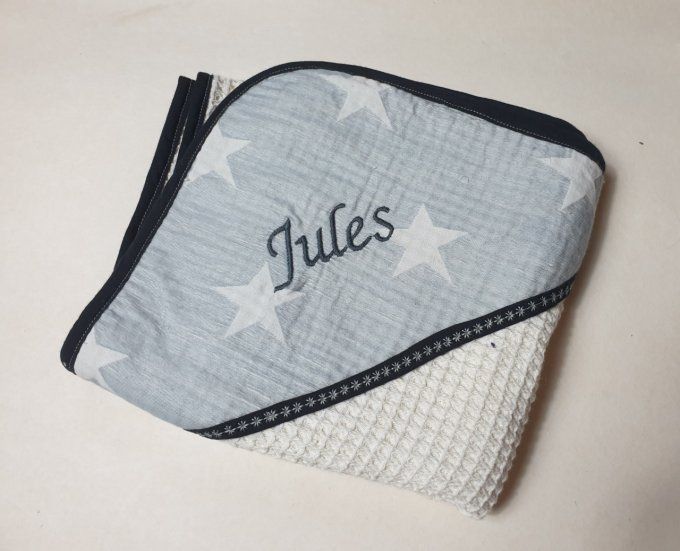 Cape de bain en coton biologique "Jules" 